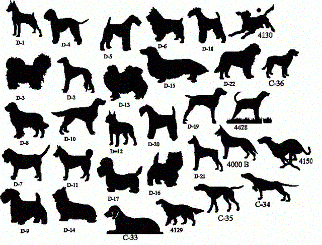 Dog breed decals