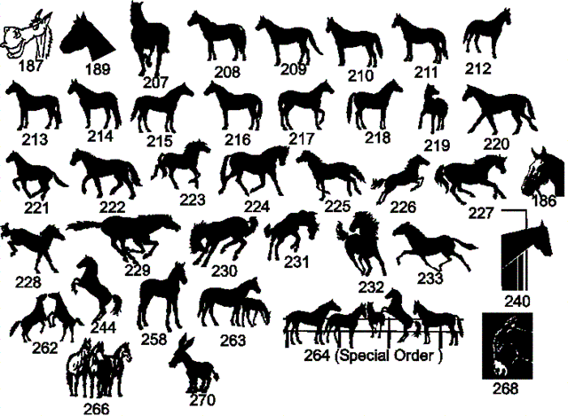 horse and donkey decals